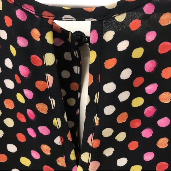 Kasper| Kasper  colorful sleeveless polka-dot blouse size L - Picture 8 of 16